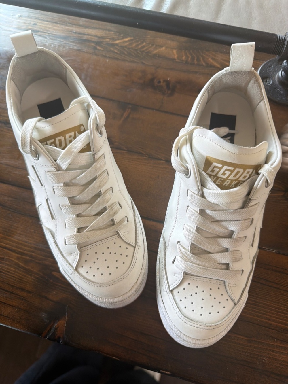 Golden Goose Yeah Sneakers White Leather Star Low Top Size 37 US 6.5 7 - Picture 3 of 9